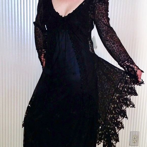 Martin McCrea Black Venice Lace Duster NWT - Picture 6 of 7